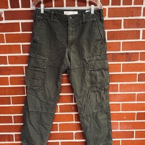 Old Navy Green Cargo Pants Straight Leg Utility
